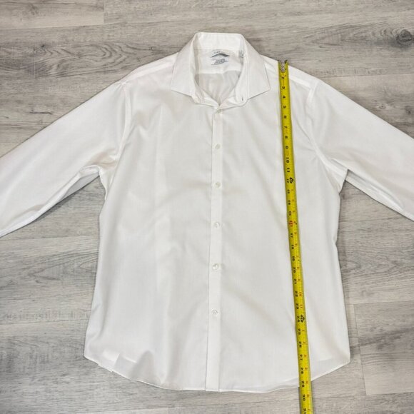 Calvin Klein Extreme Slim Fit White Tailored Button-Up Shirt Size 17.5 - Picture 10 of 17